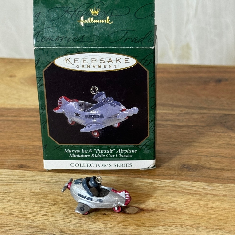 Hallmark Keepsake Ornament 1997 Murray Pursuit Airplane Miniature Silver QXM4132